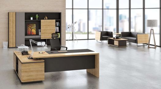Desk Modern - Right Hand Kaldi Wood