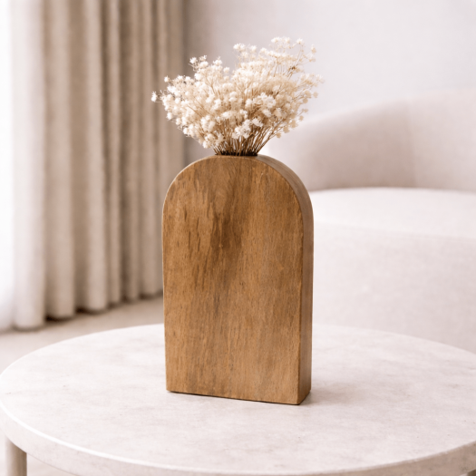 Pine Wood Vase Small