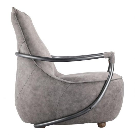 Carlisle Club Chair Grey Velvet