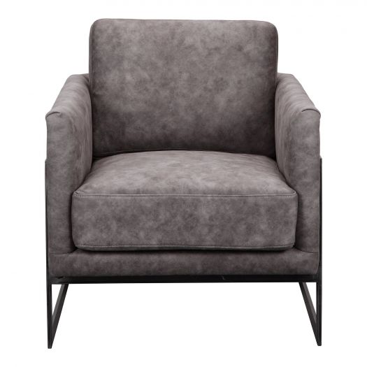 Luxley Club Chair Grey Velvet