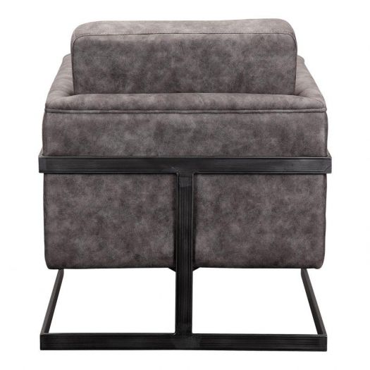 Luxley Club Chair Grey Velvet