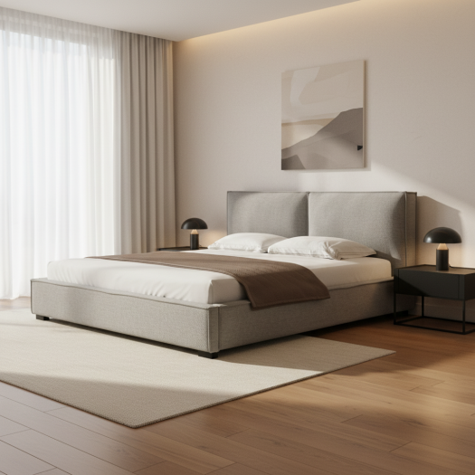 Plush Palace Grey King Bed (King/Queen)