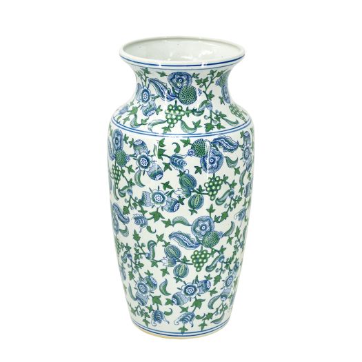 Porcelain Blue And White Cherry Blossom Vase
