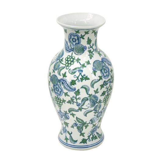 Porcelain Blue And White Cherry Blossom Vase