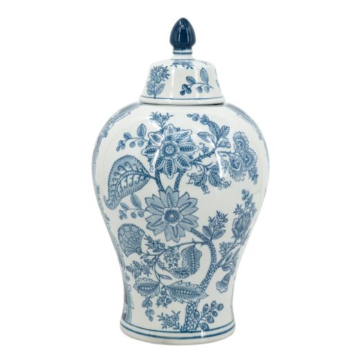 Porcelain Blue And White Lidded Jar