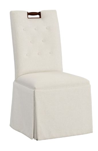 Pull Tall Back Skirted Dining Chair