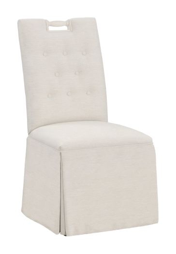 Pull Tall Back Skirted Dining Chair