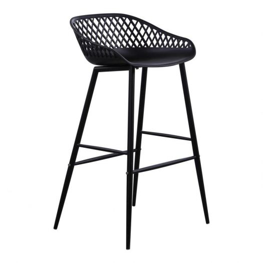 Piazza Outdoor Barstool Black-M2