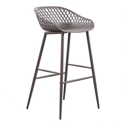 Piazza Outdoor Barstool Grey-M2