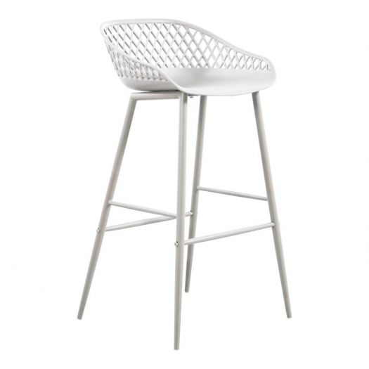 Piazza Outdoor Barstool White-M2