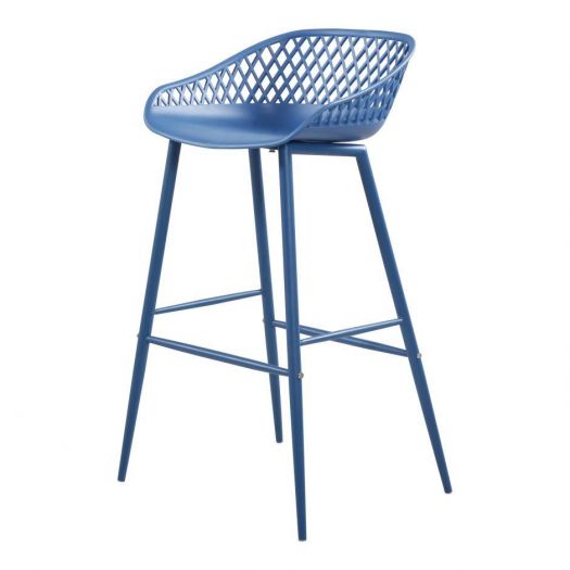 Piazza Outdoor Barstool Blue-M2