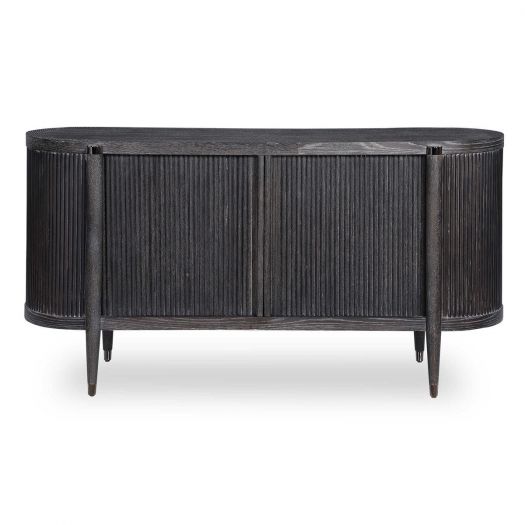 TAMBOUR CABINET BLACK CERUSE