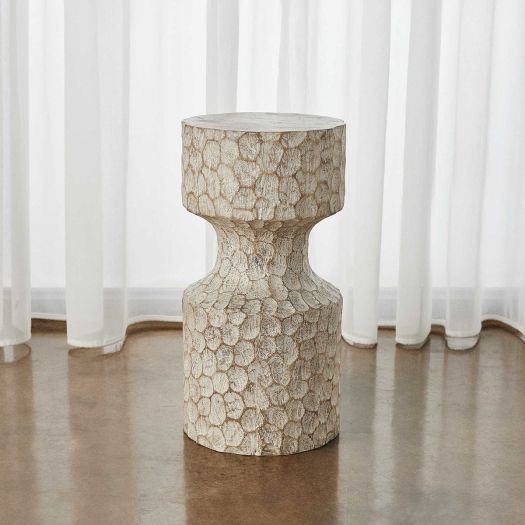 Whittled Accent Table