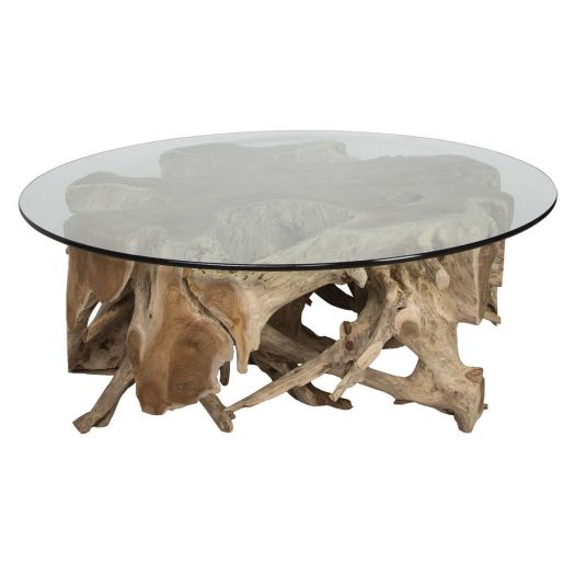 Teak Root Coffee Table, Round