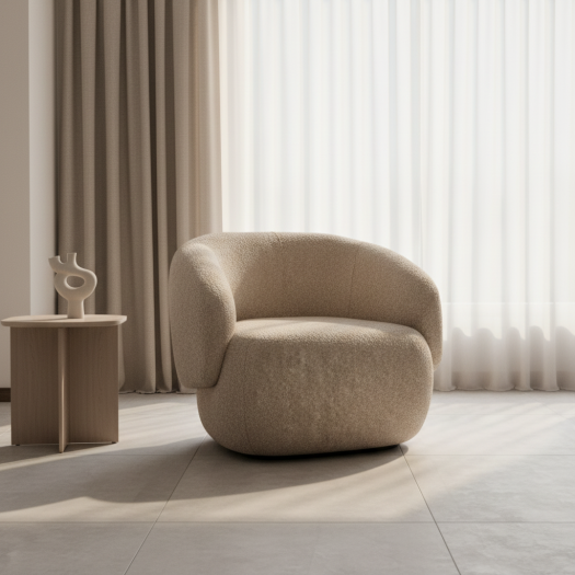 Raya Beige Accent Chair