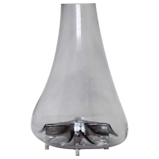 Raylor Glass Vase With Metal Base