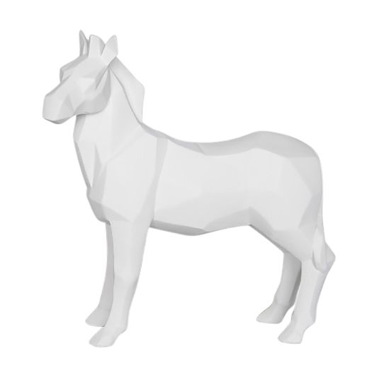 RESIN 11H ZEBRA, WHITE