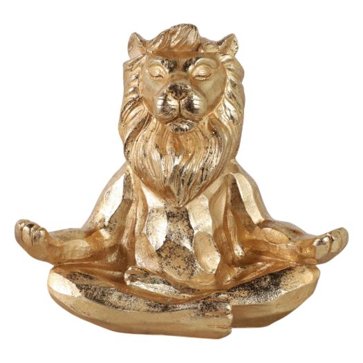 RESIN 7 YOGA LION, GOLD