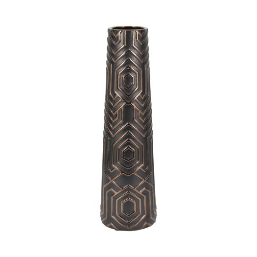 Rialto Oversized Contemporary Vase, Black