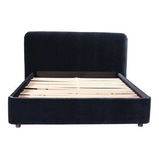 Samara Queen Bed Blue Velvet