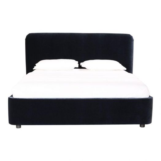 Samara Queen Bed Blue Velvet