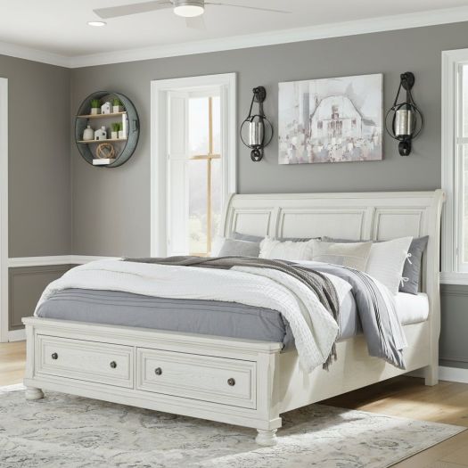 Robbinsdale King Sleigh Bed With Storage
