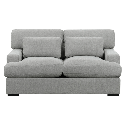 Rodeo Loveseat With 2 Bolster Pillows In Grey
