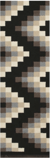 Roots Ferrera ZigZag Dark Brown Rug