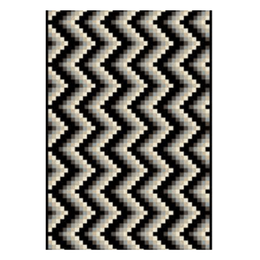 Roots Ferrera ZigZag Dark Brown Rug