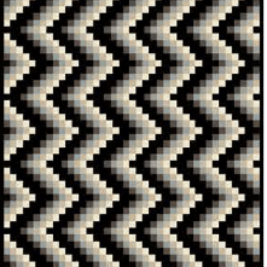 Roots Ferrera ZigZag Dark Brown Rug