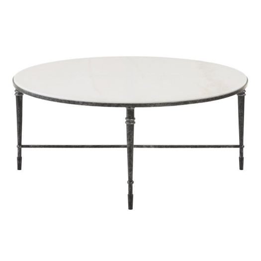 ROSHN Black Round Coffee Table