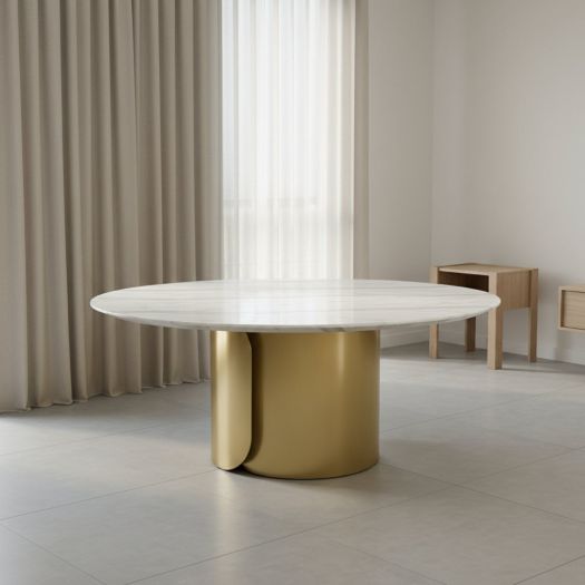 Round marble table- 8 seater