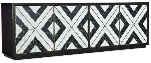 Grand Noir Et Blanc Entertainment Console