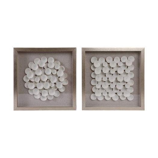 S/2 20x20 Dauphine Dimensional Botanical Shadowbox