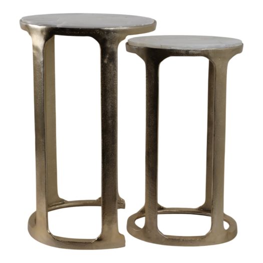 S/2 21/22 SURREY SELENITE TOP ACCENT TABLES