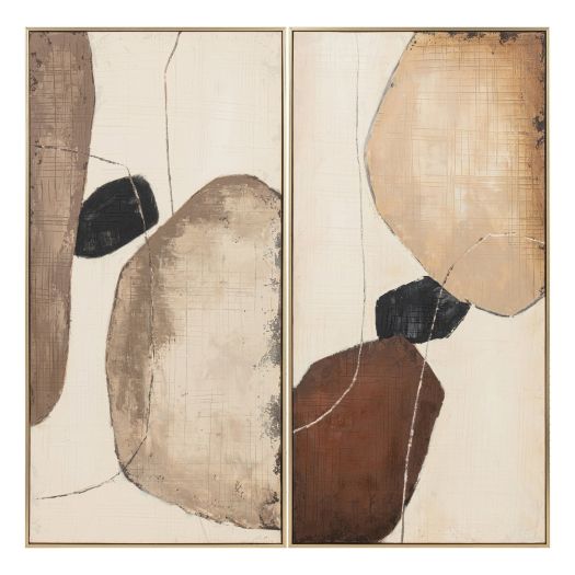 S/2 25X50 QUANTUM HANDPAINTED WALL ART