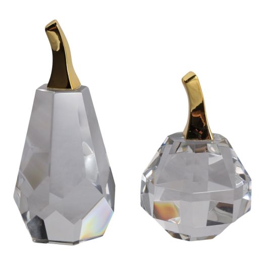S/2 Pima Crystal Pear And Apple