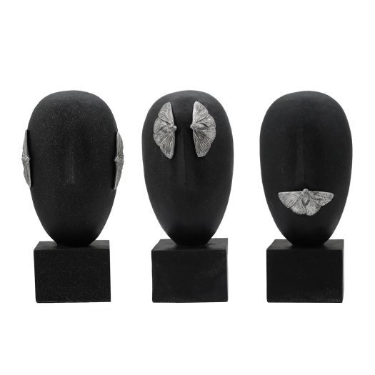 S/3 13 Bruges Hear, See, Speak No Evil Statuary