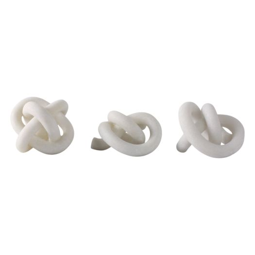 S/3 4/5/5 DAYTON QUARTZ RESIN KNOTS, WHITE