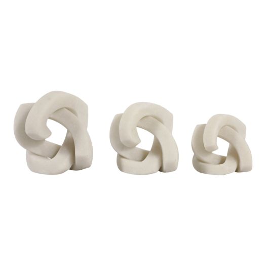 S/3 4/5/6" CONCORDIA QUARTZ RESIN KNOTS