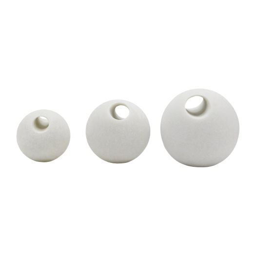 S/3 4/5/6" CONVIVIAL ABSTRACT SPHERE DECO BALLS,