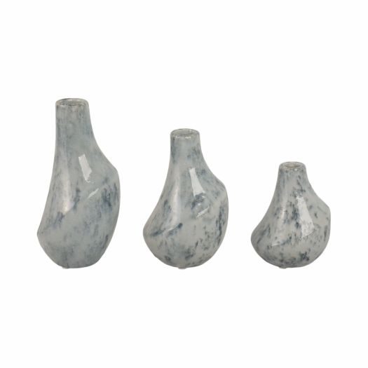 S/3 5/7/9 Klamath/Astoria Ceramic Vases, Multi