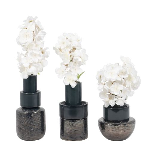 Eden Gray Glass Vases