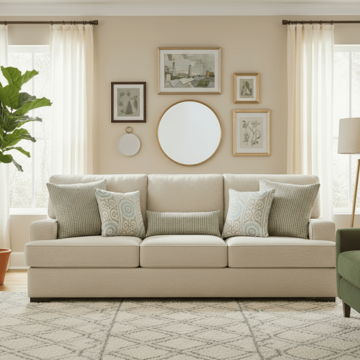 Sable Élite Stationary Sofa +5 pillows