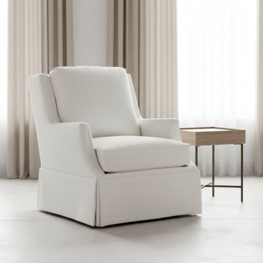 Savannah Skirted Swivel Chair