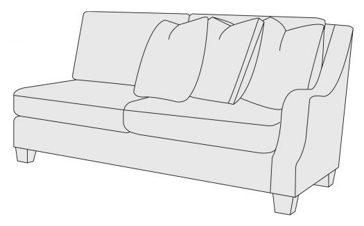 Bernhardt Larson Right Arm Loveseat - B5041