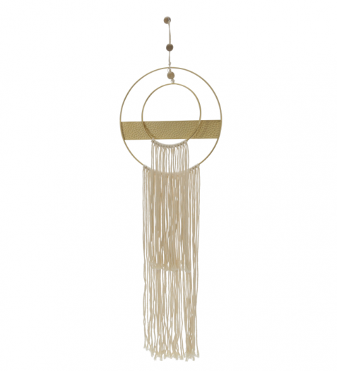 METAL 41"H DREAM CATCHER W/ TASSELS, NATURAL