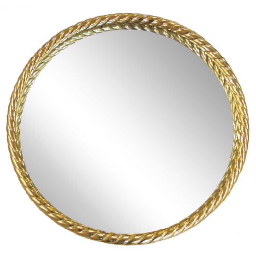 METAL 28" ROPE MIRROR, GOLD WB