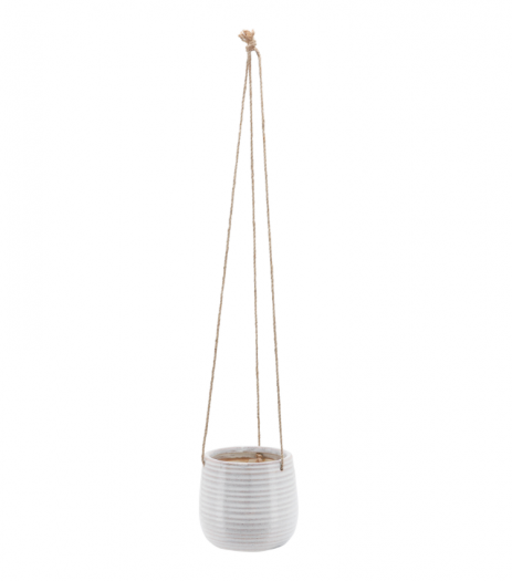 Ceramic 6" Hanging Planter,Beige