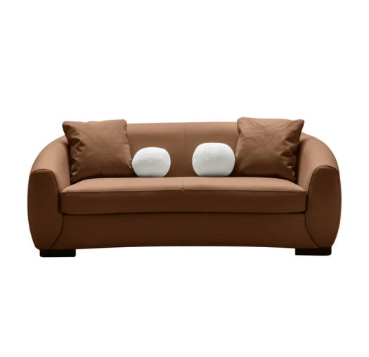 Boucle Leather Loveseat (194cm)